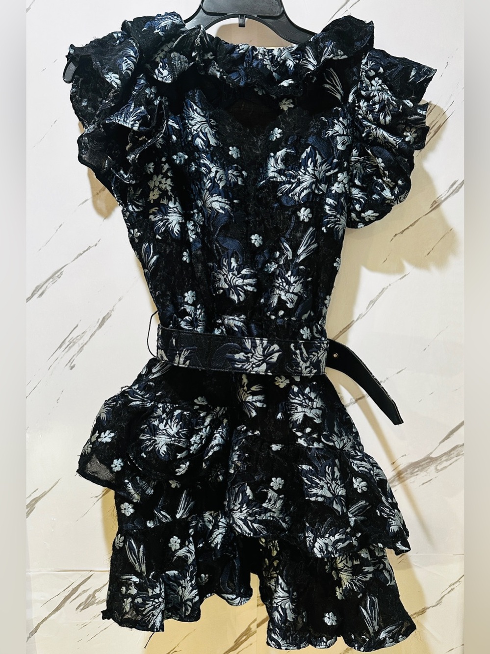 Elliatt Black Floral Ruffled Mini Dress - Picture 4 of 14